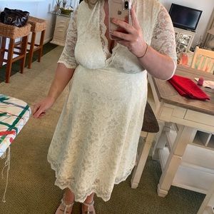 David’s Bridal Tea Length Wedding/Formal Dress